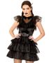 Svart Raving Rebel Kostyme Sett - 3 Deler