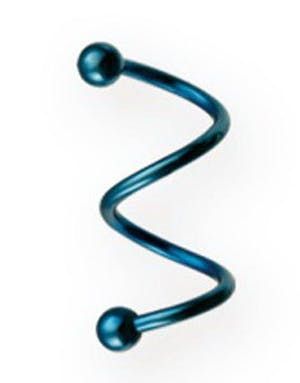 Dual Curve 1.2 x 14 mm - Lys Blå Øyenbrynspiercing
