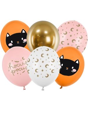 6 stk 30 cm Ballonger - Hocus Pocus Ballongbukett
