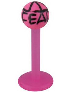 Labrett with Peace Mark - Pink/Black