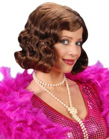 20-talls Flapper Parykk i Brun