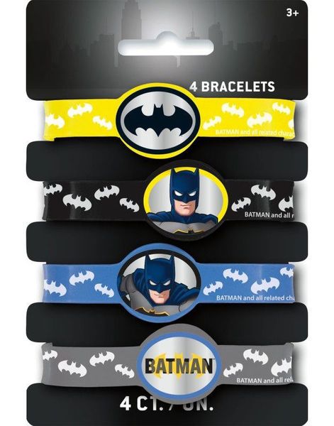 4 stk Lisensiert Batman Gummiarmbånd 