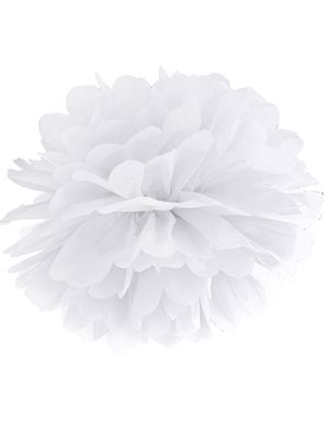 Hvit Pom Pom 35 cm