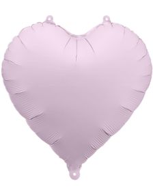 Hjerteformet Matt Lilla Folieballong 45 cm