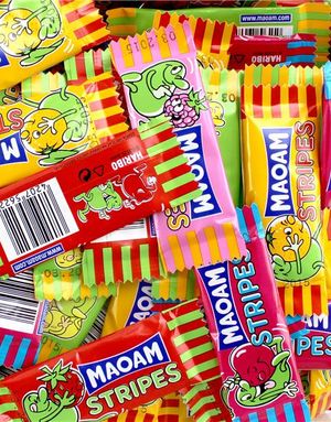 1 stk Haribo Maoam Stripes Karamell 7 gram