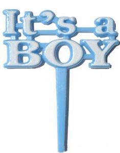 8 stk Its a Boy Kakedekorasjoner 6 cm