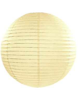 Kremfarget Papirlanterne / Papirlykt 25 cm