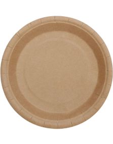 10 stk Miljøvennlige Kompostbare Kraft Papptallerkener 22 cm