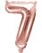 JUMBO Rose Gullfarget Tallballonger 0-9 - 86 cm