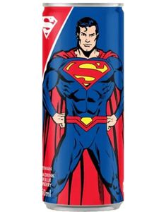 Superman Brus med Bringebær- og Blåbærsmak 250 ml