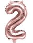 JUMBO Rose Gullfarget Tallballonger 0-9 - 86 cm