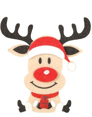 3 stk Treklyper med Rudolf 12 cm