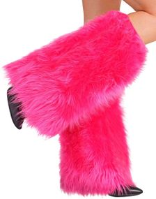 Neon Rosa - Plysj Leggvarmere 