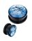 Moon Stone Blue - Svart Piercing Plugg