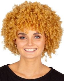 Blond Afro Parykk