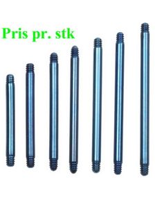 Blå Rett Stang i Titan til 1,6 mm Kule