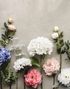 Hvit Peonblomst 35 cm - Kunstige Blomster
