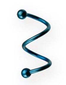Dual Curve 1.2 x 14 mm - Lys Blå Øyenbrynspiercing
