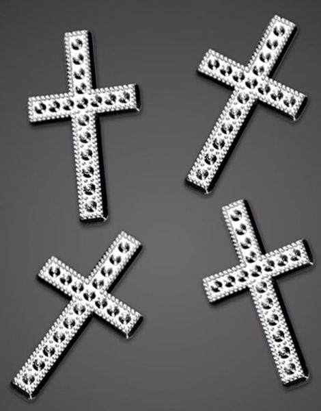 25 stk Sølvfargede Kors Charms