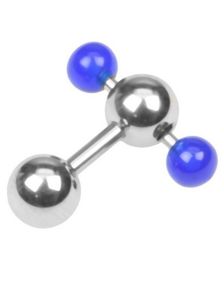 Blue Dual Ball Piercing - 1.6 x 6 mm