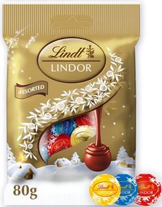 Lindt Lindor Assorted - Forskjellig Sjokolade Trøfler med Fyll 80 gram