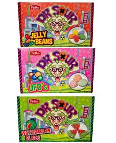 Taste Them All -  Dr. Sour Surt Godteri i Pose - Tre Smaker - Pakketilbud