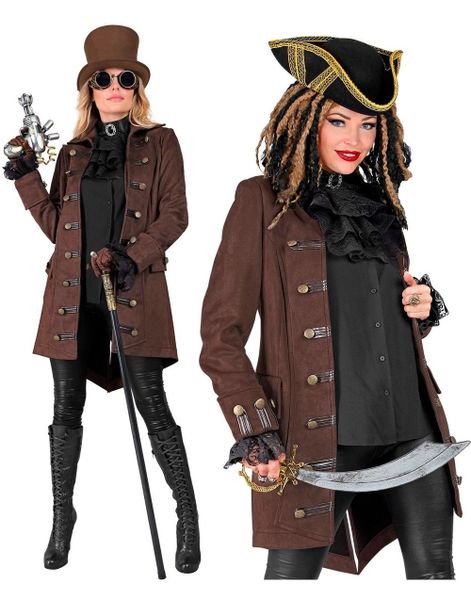 Pirat/Steampunk Frakk Damekostyme