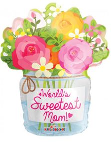 Worlds Sweetest Mom! - Folieballong 46 cm