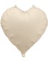 Hjerteformet Matt Beige Folieballong 45 cm