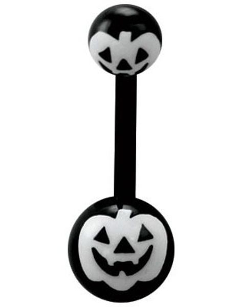 Pumpkin Svart og Hvit Navlepiercing