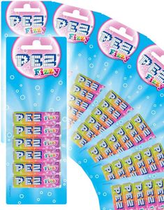 18 stk 6 Pakninger Pez Fizzy Mix Refills 918 gram