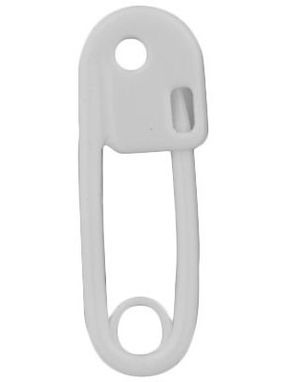 Sikkerhetsnål 1.6 mm - Hvit Ørepiercing