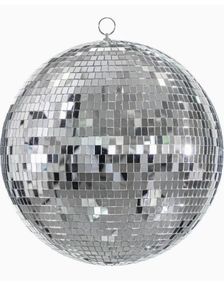 Kjempestor Sølvfarget Discokule 40 cm