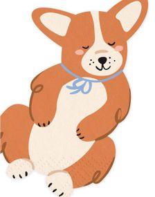 12 stk Corgi Hund Servietter