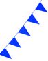Royal Blått Banner med Store Vimpel Flagg 10 meter 