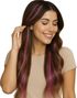 3 stk Tinsel Hair Extensions 50 cm - Rosa