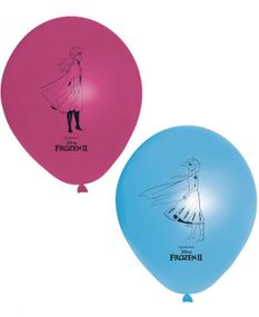 8 stk 27 cm Rosa og Blå Latexballonger - Frost 2 - Disney Frozen 2