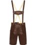 Brun Skinnimitert Lederhosen til Mann