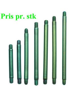 Grønn Rett Stang i Titan til 1,6 mm Kule