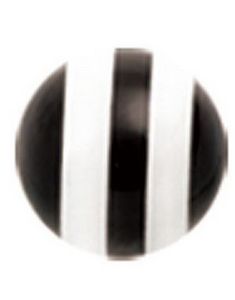 Striped Ball - Svart og Hvit Akrylkule