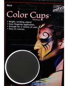 Color Cups 15 gr - Black Mehron Oljebasert Ansikt & Kroppssminke