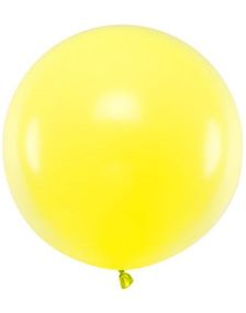 Gul Pastellfarget Rund JUMBO Ballong 60 cm