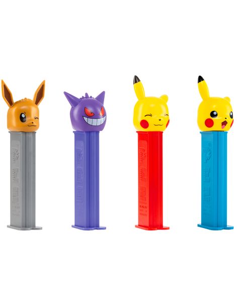 12 stk Assorterte Pokemon Pez-Holder med 2 stk Pez Pakker - Hel Eske
