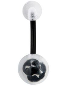 Cross Svart Navlepiercing