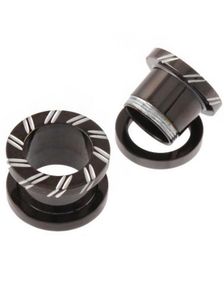 Double Cut PVD - Svart Piercing Tunnel