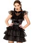 Svart Raving Rebel Kostyme Sett - 3 Deler