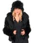 Svart Plysjjakke til Dame - S/M