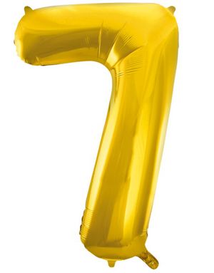 Tallet 7 - Gullfarget JUMBO Folieballong 86 cm