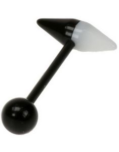 Spike Pill - Svart og Hvit Tungepiercing