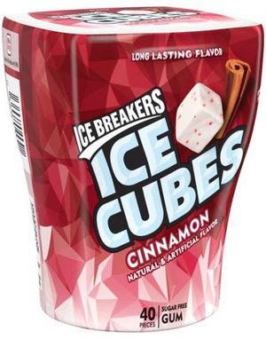 Ice Breakers Ice Cubes Cinnamon - Firkantet Tyggegummi med Kanelsmak (USA Import) 92 g